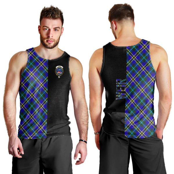 Weir Modern Tartan Crest Men s Tank Top - Cross Style Fashion - Image 2