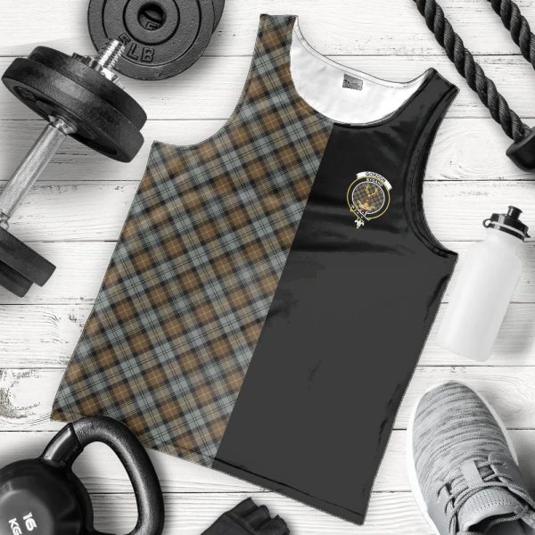 Gordon Weathered Tartan Crest Men s Tank Top - Cross Style Discount