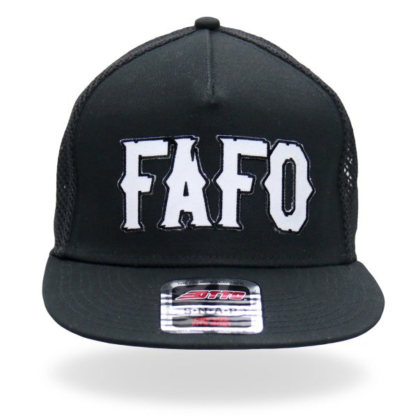 Hot Leathers FAFO Snapback Hat with Under Bill Print GSH4005 on Sale