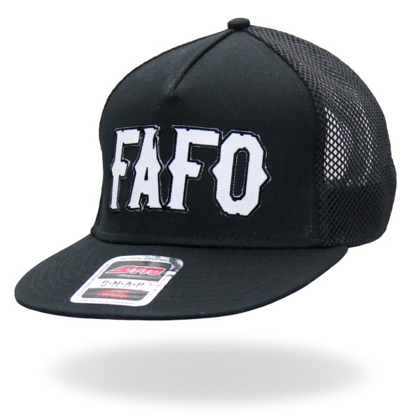 Hot Leathers FAFO Snapback Hat with Under Bill Print GSH4005 on Sale - Image 3